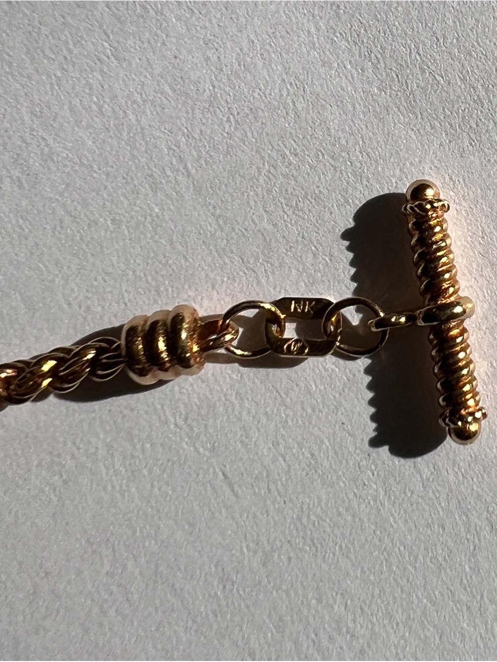 Gorgeous & Dainty Gold Heart Charm Rope Chain Bracelet - Picture 2 of 6